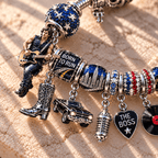 BRST Silver Charm Bracelet Set NTTB