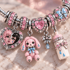 MMT Silver Charm Bracelet Set NTTB