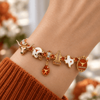 TLS Gold Charm Bracelet Set NHVH