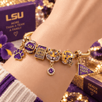 LSUT Gold Charm Bracelet Set TTN