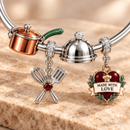 CHEF Silver Charm Bracelet Set TMH