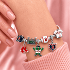BRX Silver Charm Bracelet Set TMH