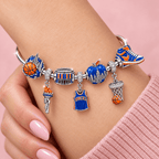 NYK Silver Charm Bracelet Set TMH