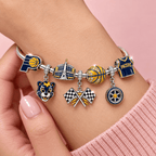 IDP Silver Charm Bracelet Set TMH