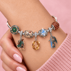 THBT Silver Charm Bracelet Set TMH