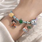 DRGB Silver Charm Bracelet Set PTKL