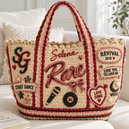 SLNG Straw-Style Embellished Tote Bag DNBN