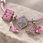 MGL Silver Charm Bracelet Set PTKL