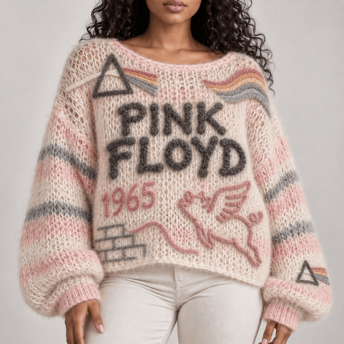 PKFL Women’s Open-Knit Sweater DNBN