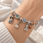 TVF Silver Charm Bracelet Set PTKL