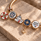 USCG Gold Charm Bracelet Set TTN