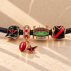 EDB Braided Leather Charm Bracelet Set NHVH