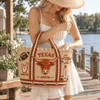 TLH Straw-Style Embellished Tote Bag HTTT