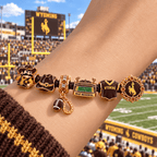 WOC Braided Leather Charm Bracelet Set NHVH