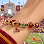 USC Braided Leather Charm Bracelet Set NHVH