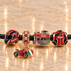 DCT Braided Leather Charm Bracelet Set NHVH
