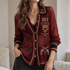 GNR Women’s Open-Knit Cardigan DNBN