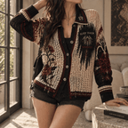SLTK Women’s Open-Knit Cardigan DNBN
