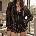 SLK Women’s Open-Knit Cardigan DNBN