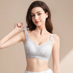 Adjustable Full Cup Bra Pure Cotton Breathable Comfortable Large Size Thin Model Cup Bra for Flabby Arm And Big Breast Women